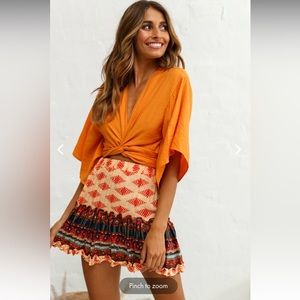 Alexi mini skirt Aztec print